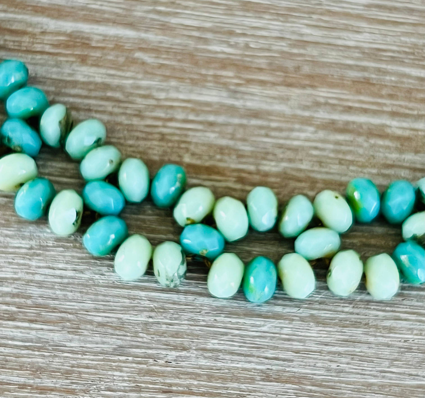 Woven Friendship Link Crystal Bracelet In Aqua
