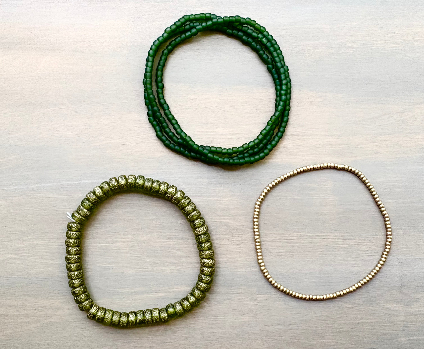 Stretchy Bracelet Set in Mossy Ruins