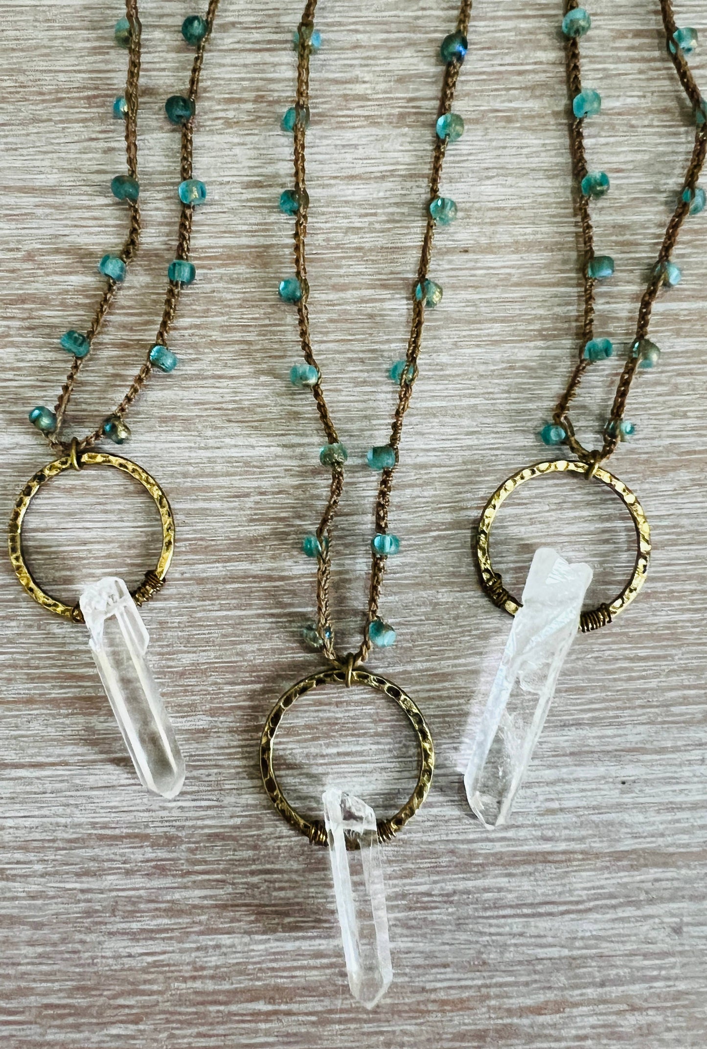 Alchemy Necklace with Rough Quartz Crystal