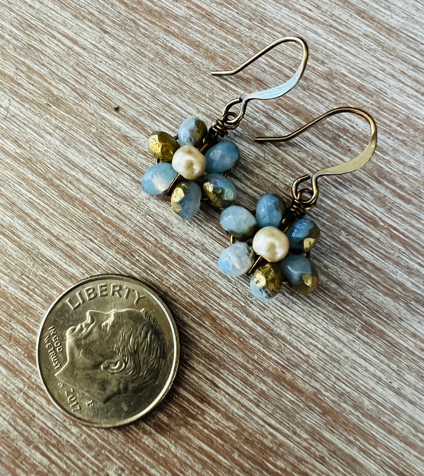 Beach Bloom Earrings In Golden Cornflower