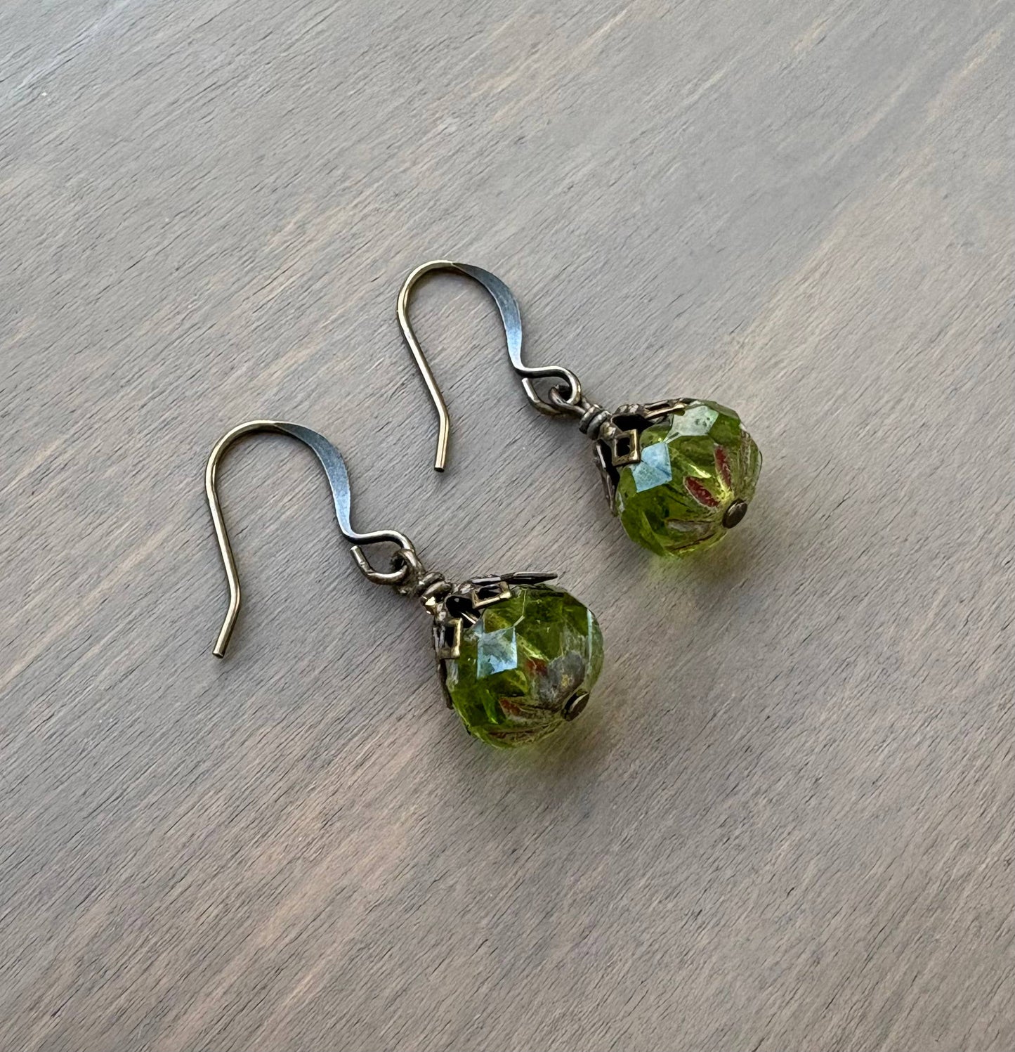 Earthen Beauty Drop Earrings In Spring Green
