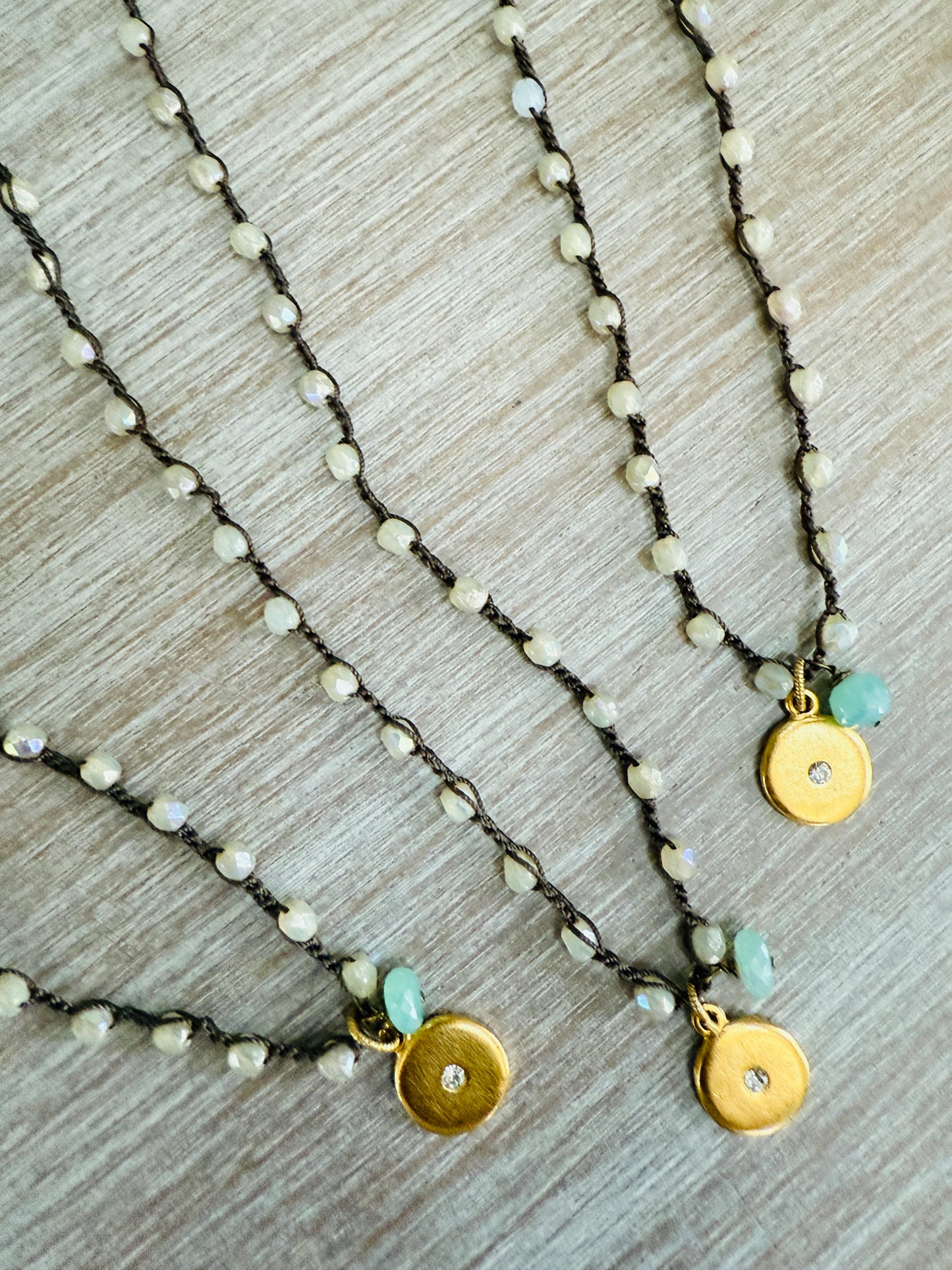 Dandelion Sparkle with Chalcedony Drop