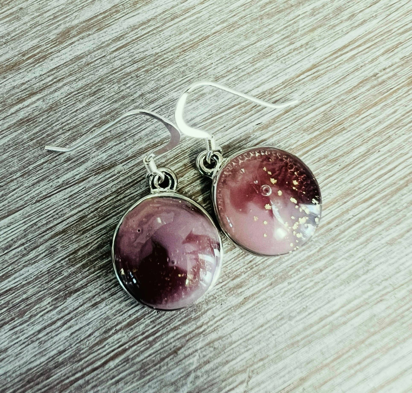 Antique Rose Portal Earrings With Sterling Silver Hooks