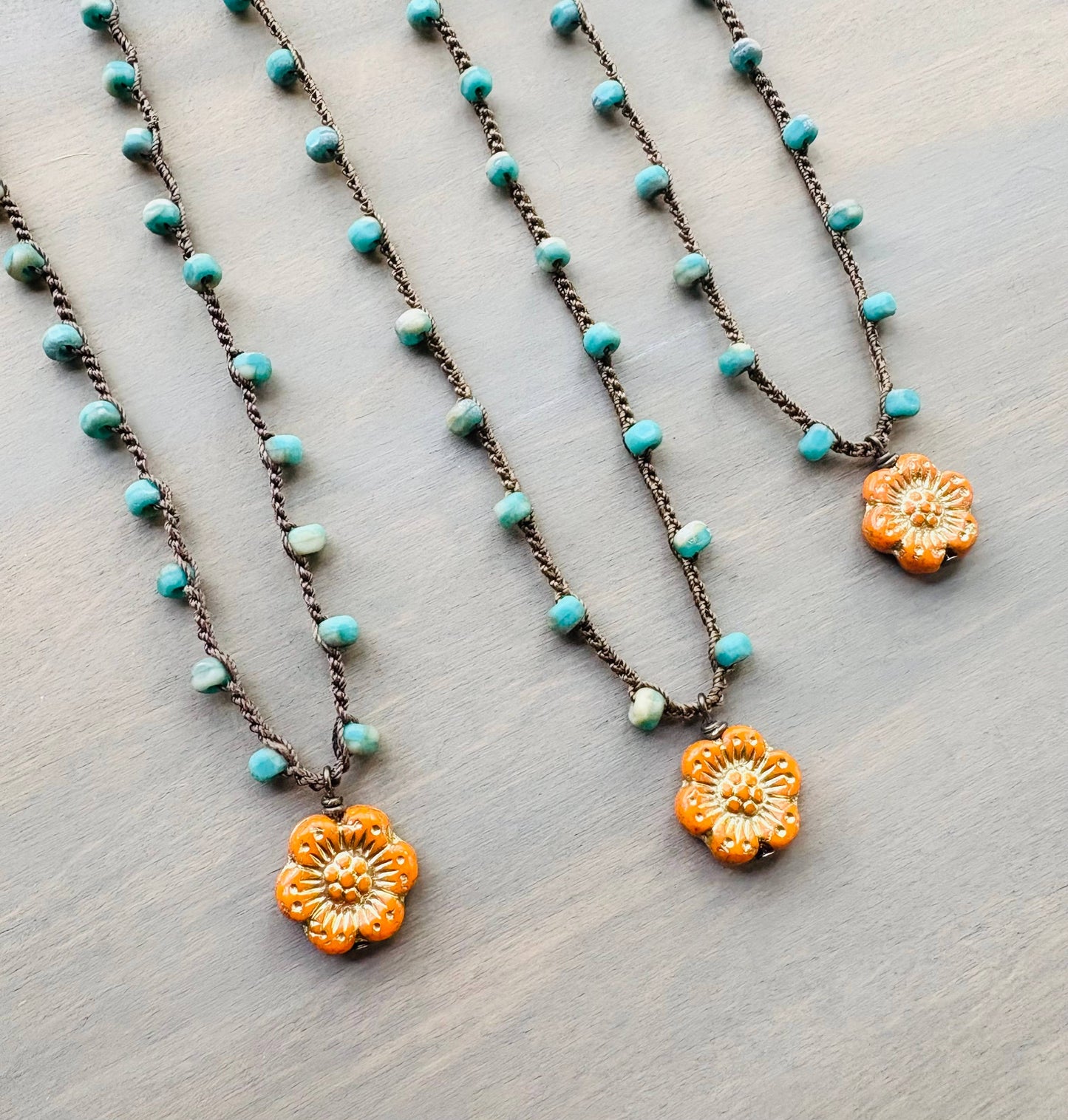 Orange Crush Wild Rose Earrings