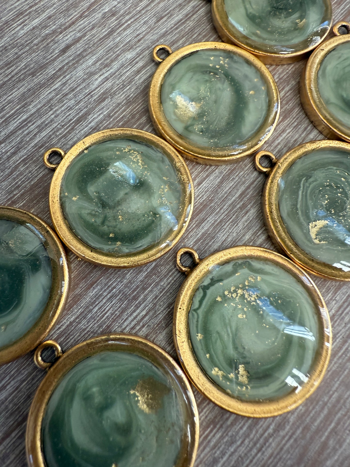 Lichen and Moss Portal Pendant Crocheted Necklace