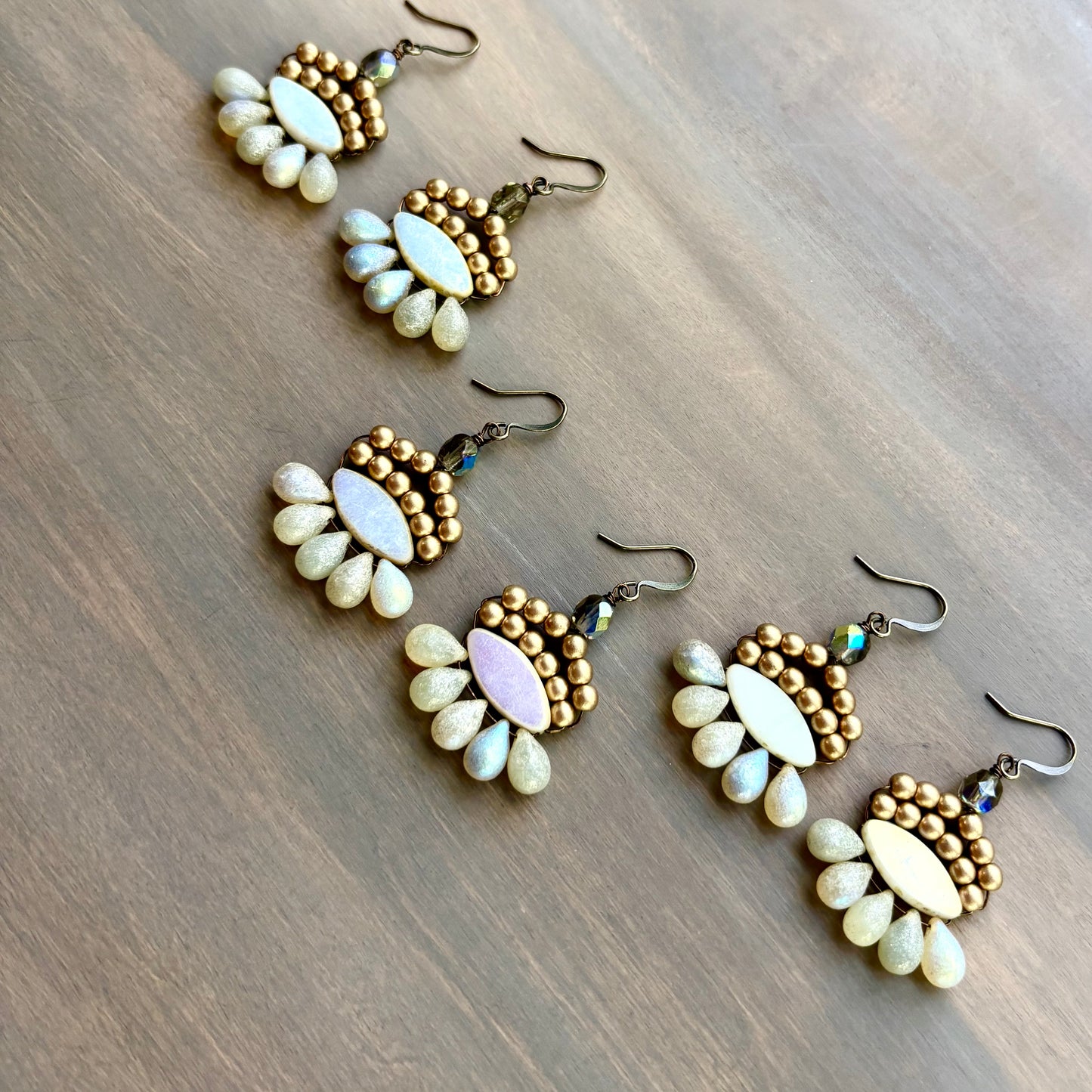Ivory Frost Boho Earrings