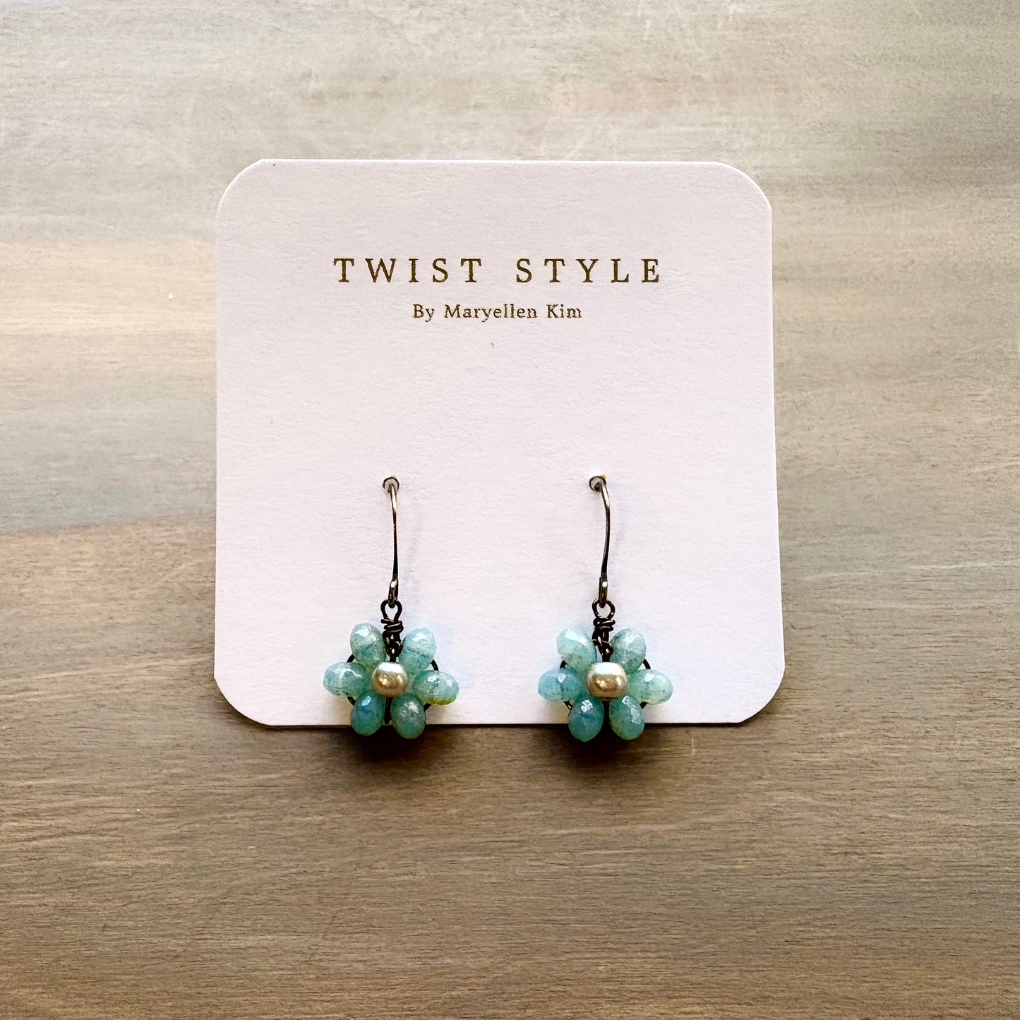 Beach Bloom Earrings In Blue Opal Shimmer