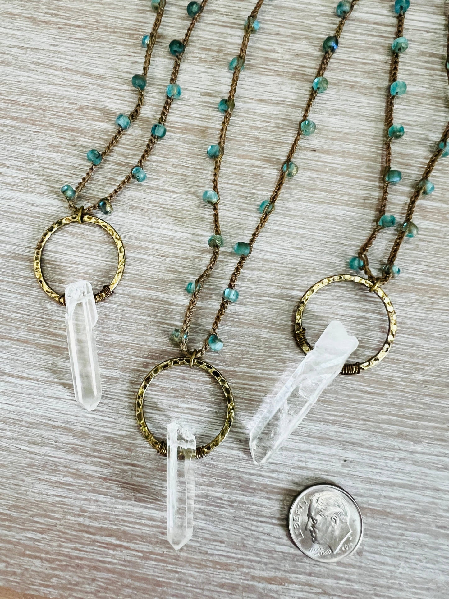 Alchemy Necklace with Rough Quartz Crystal