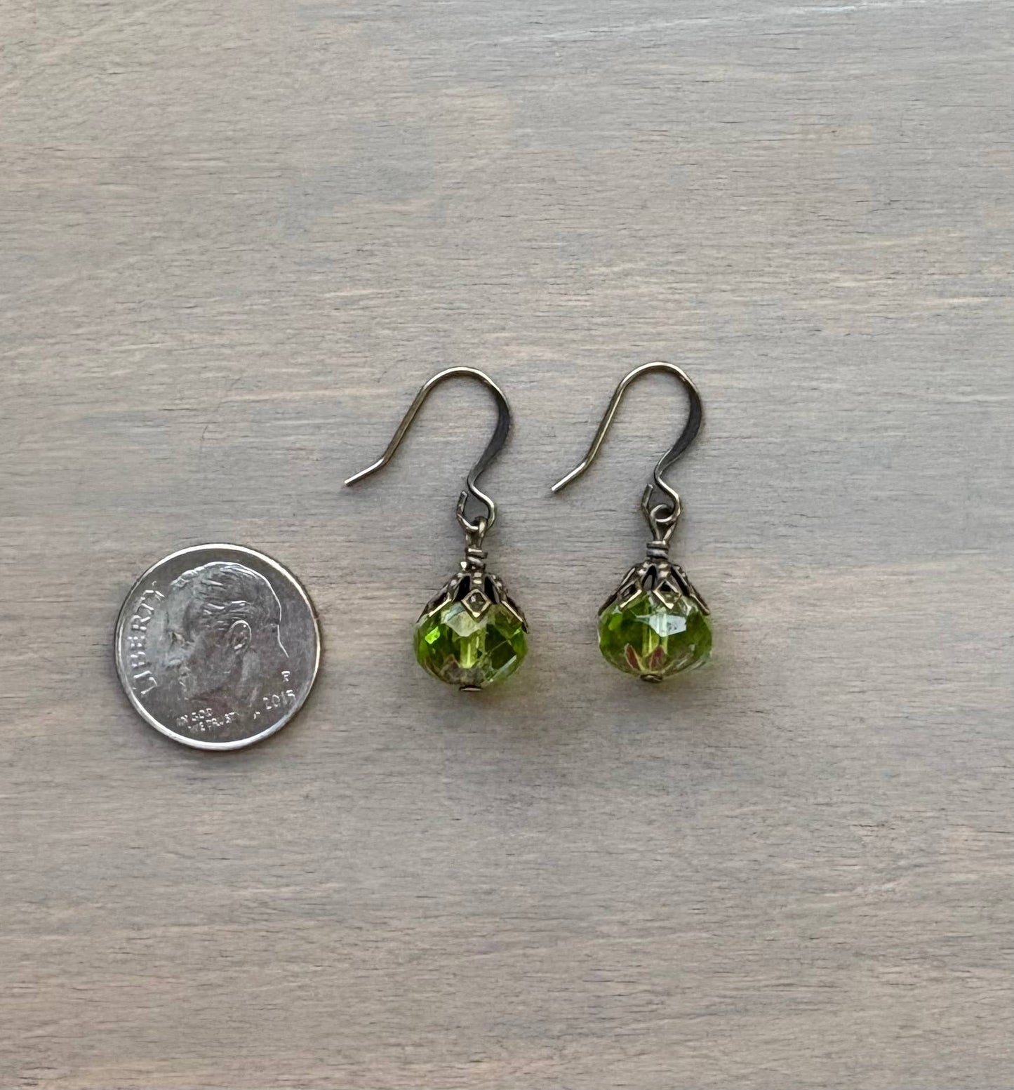 Earthen Beauty Drop Earrings In Spring Green