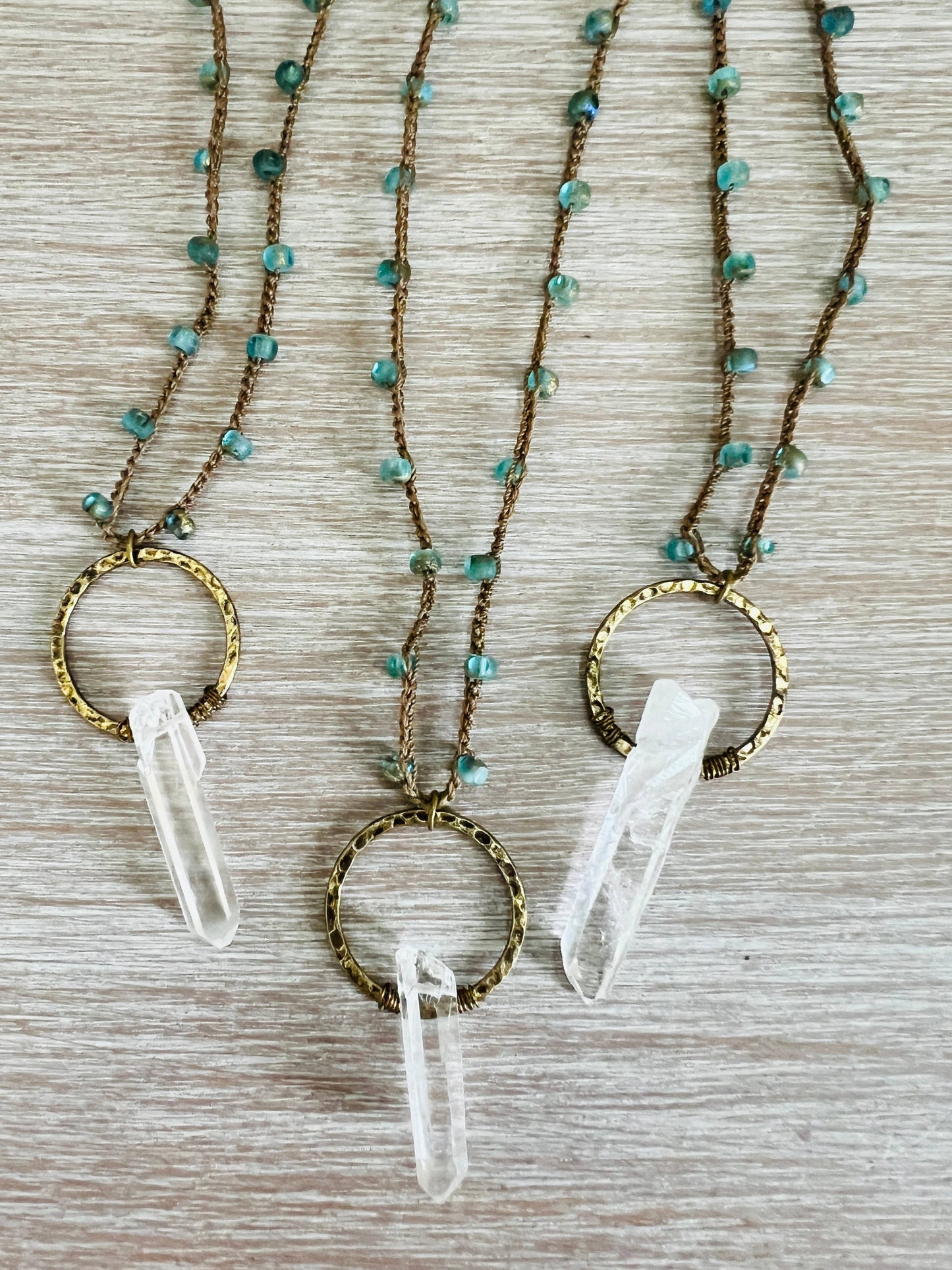 Alchemy Necklace with Rough Quartz Crystal