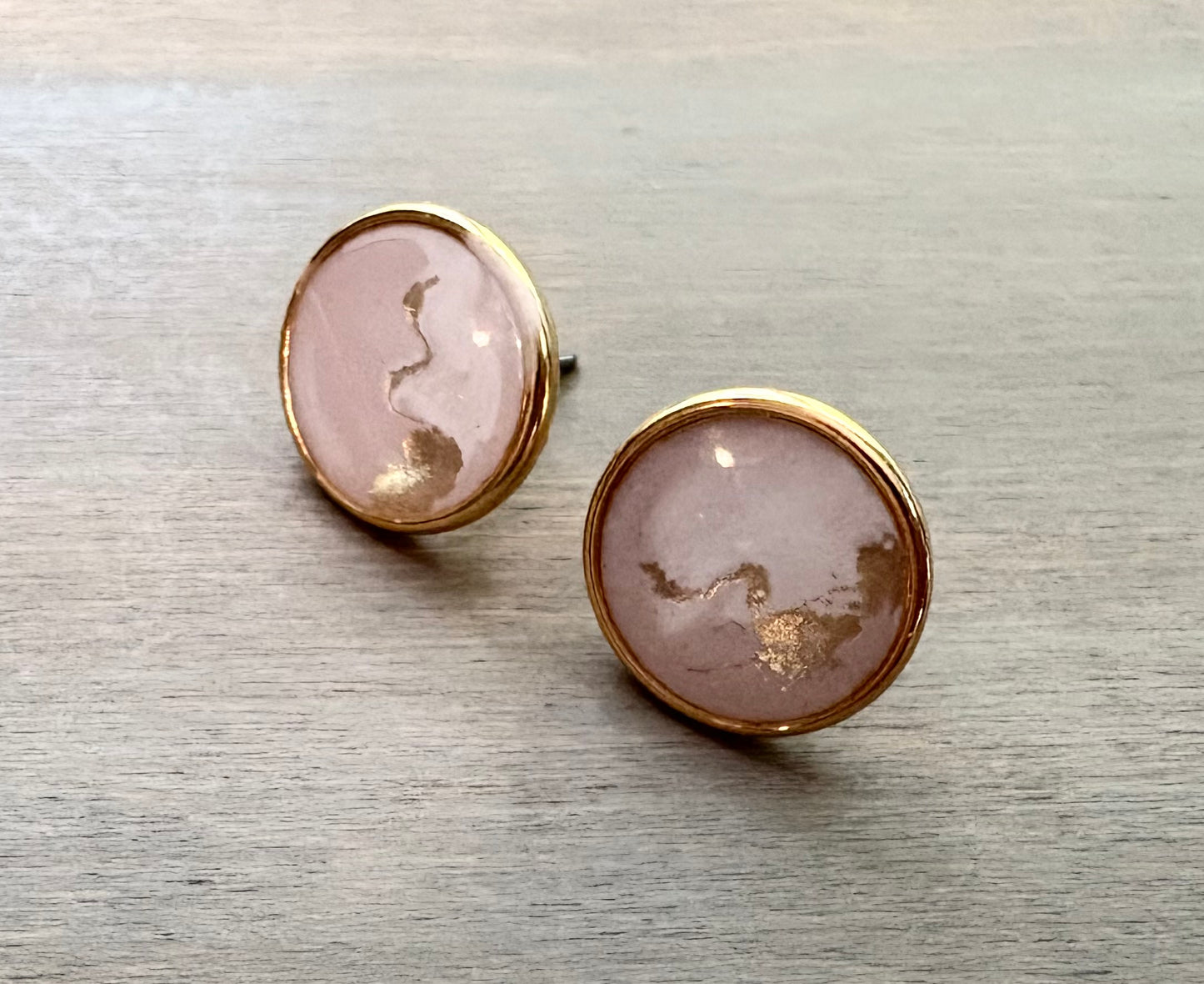 Pink Champagne Blush Portal Stud Earrings