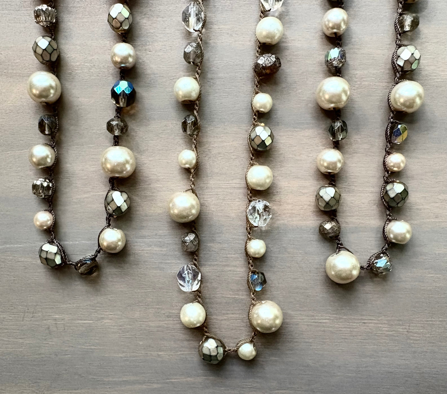 Baroque Mix Necklace With Pearls And Crystal
