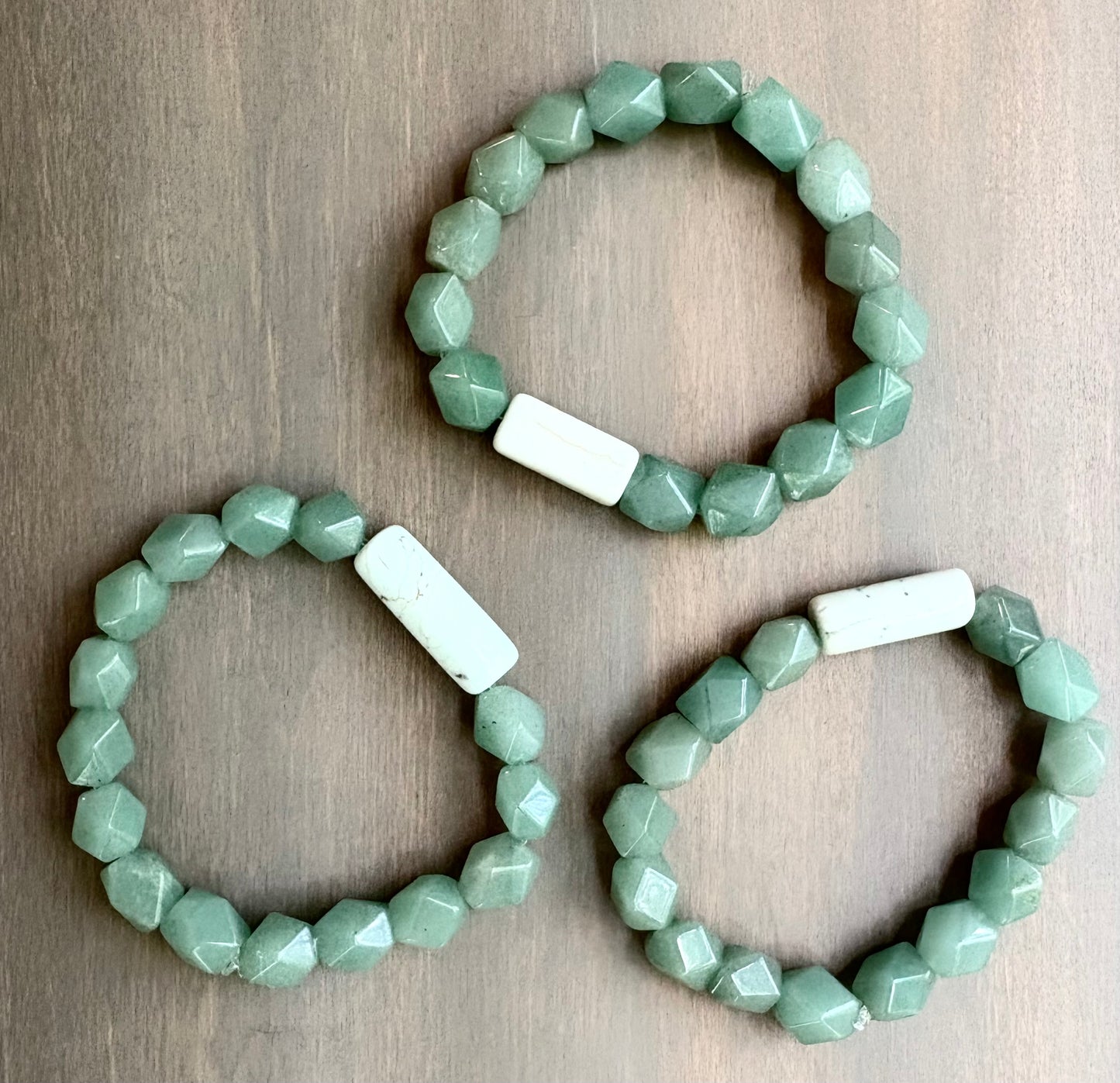 Aventurine and Magensite Stretch Bracelet