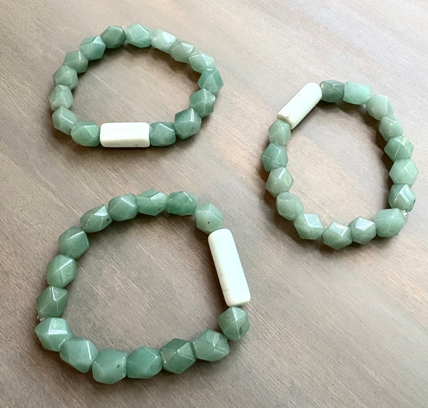 Aventurine and Magensite Stretch Bracelet