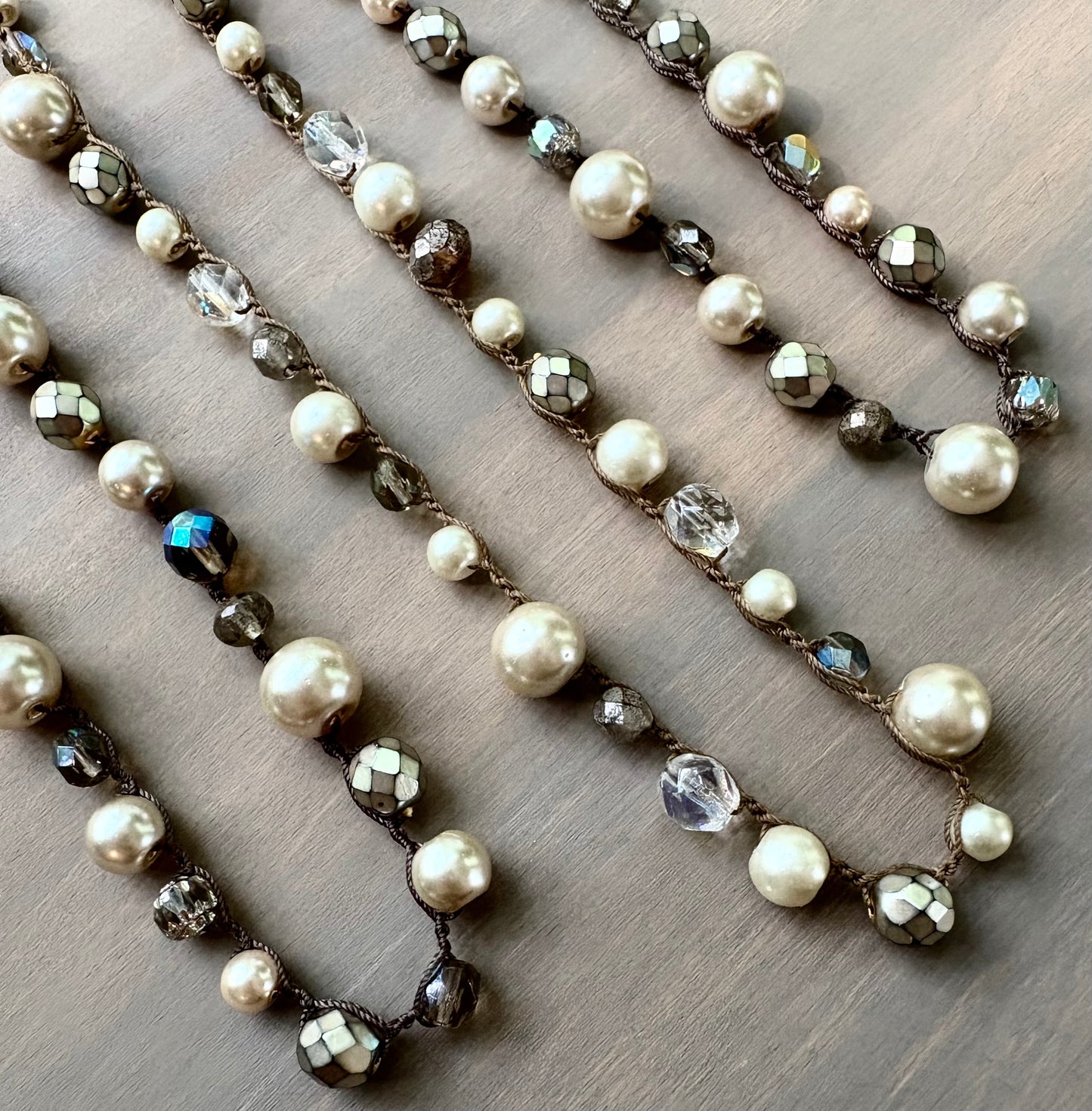 Baroque Mix Necklace With Pearls And Crystal