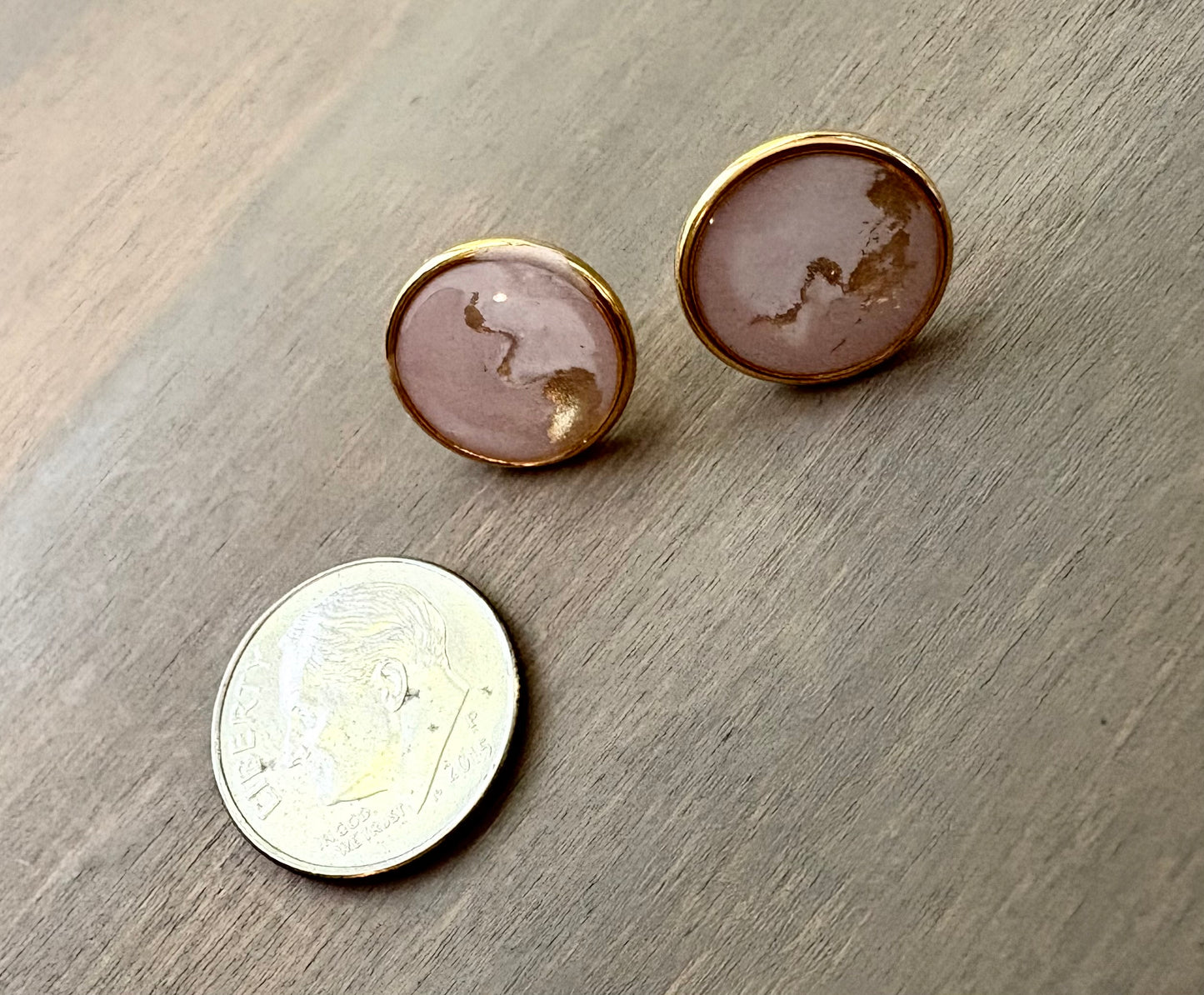 Pink Champagne Blush Portal Stud Earrings