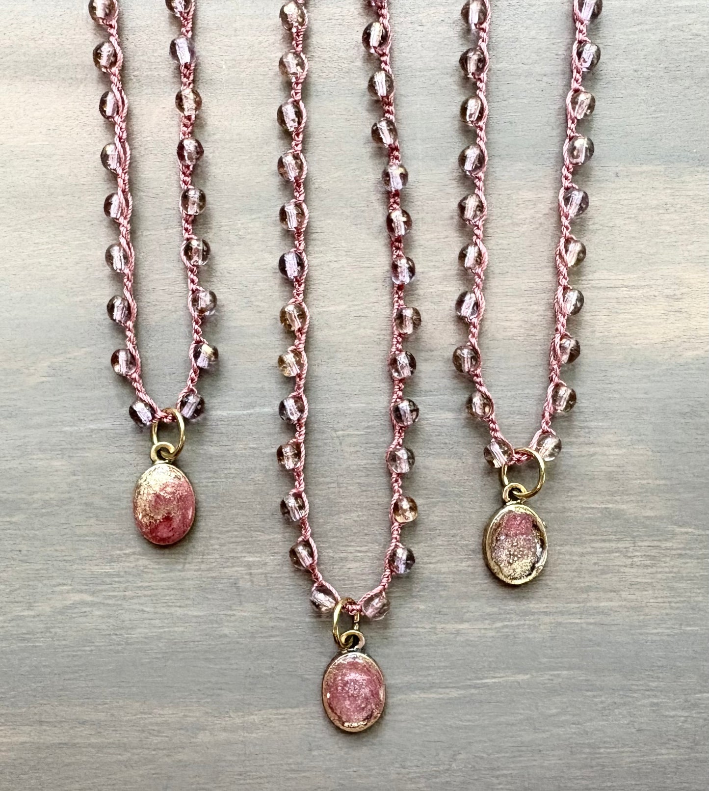 Shimmering Berry Handcrafted Portal Pendant Necklace