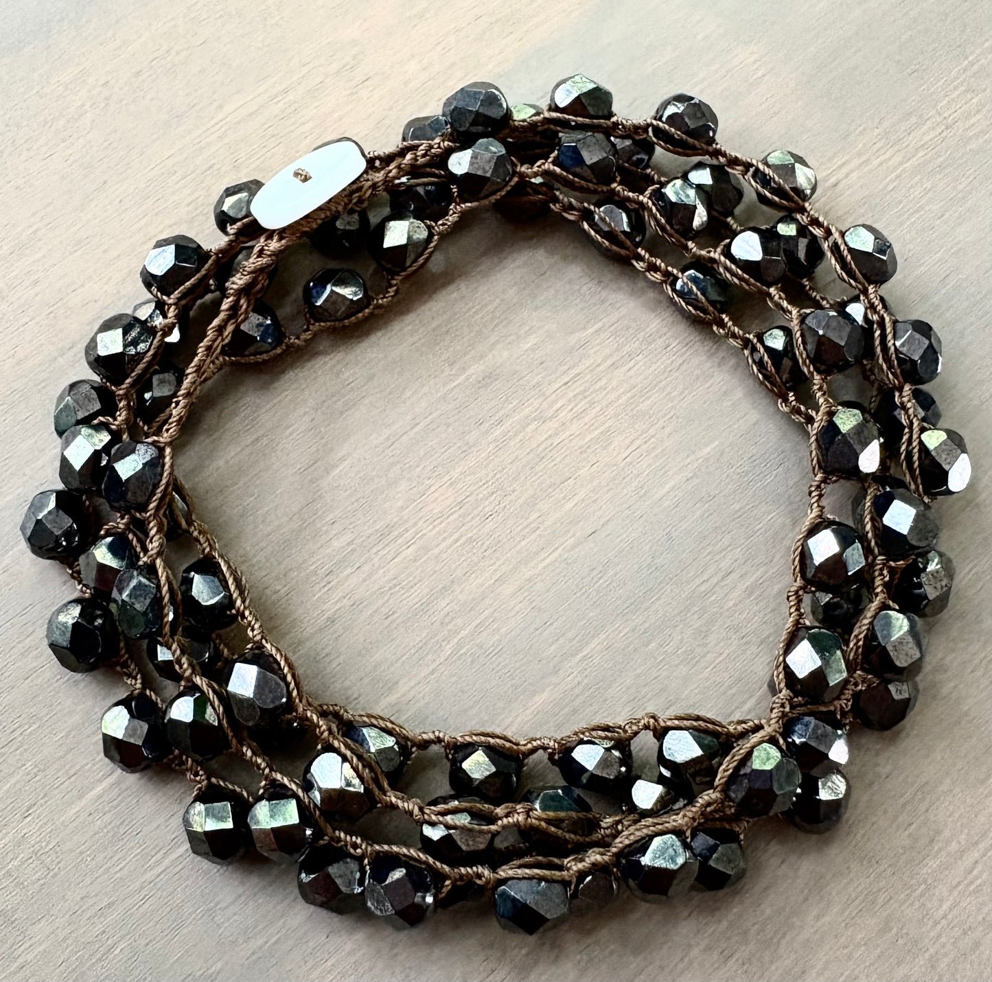 Midnight Shimmer Long Crystal Strand
