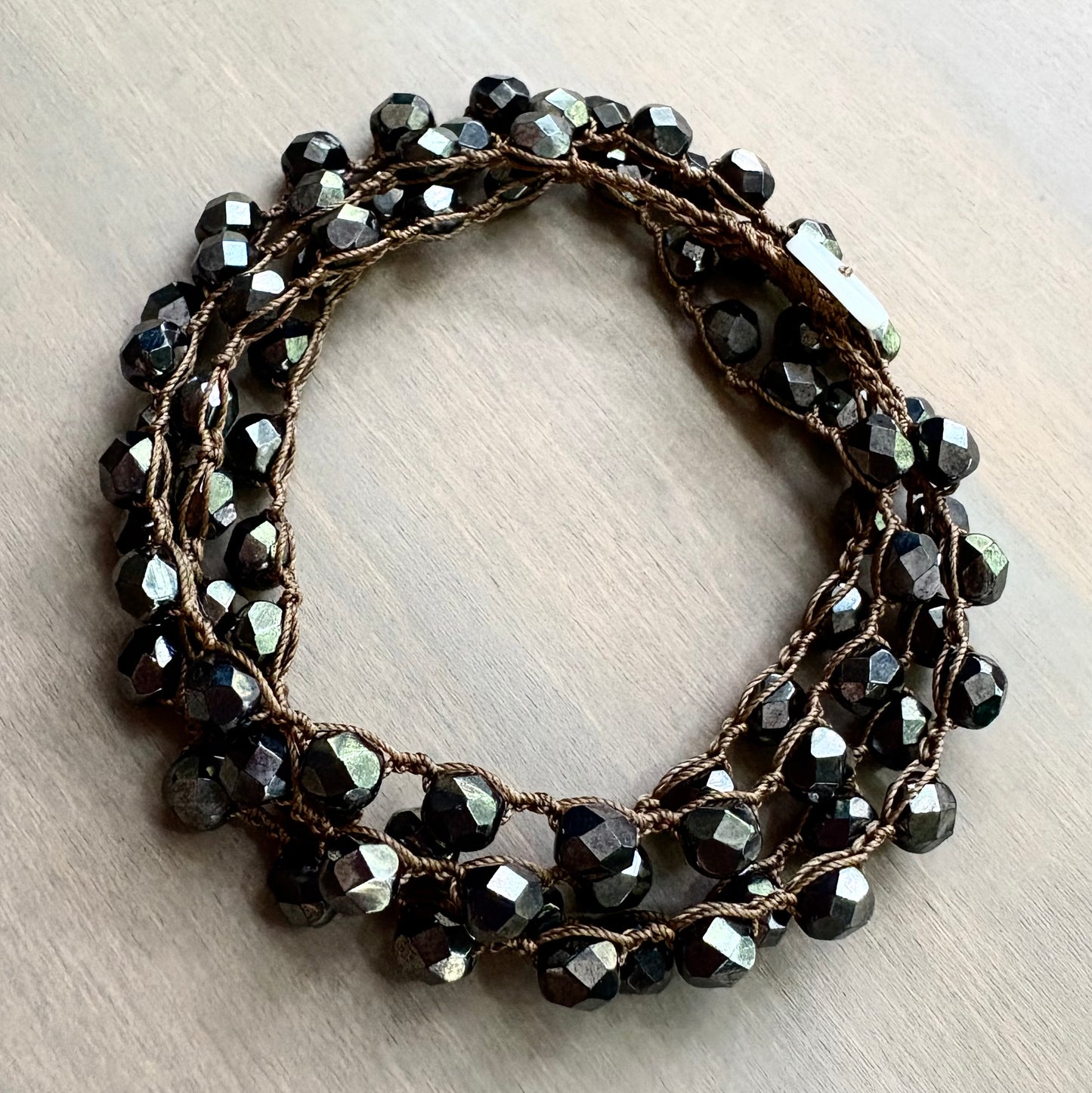 Midnight Shimmer Long Crystal Strand