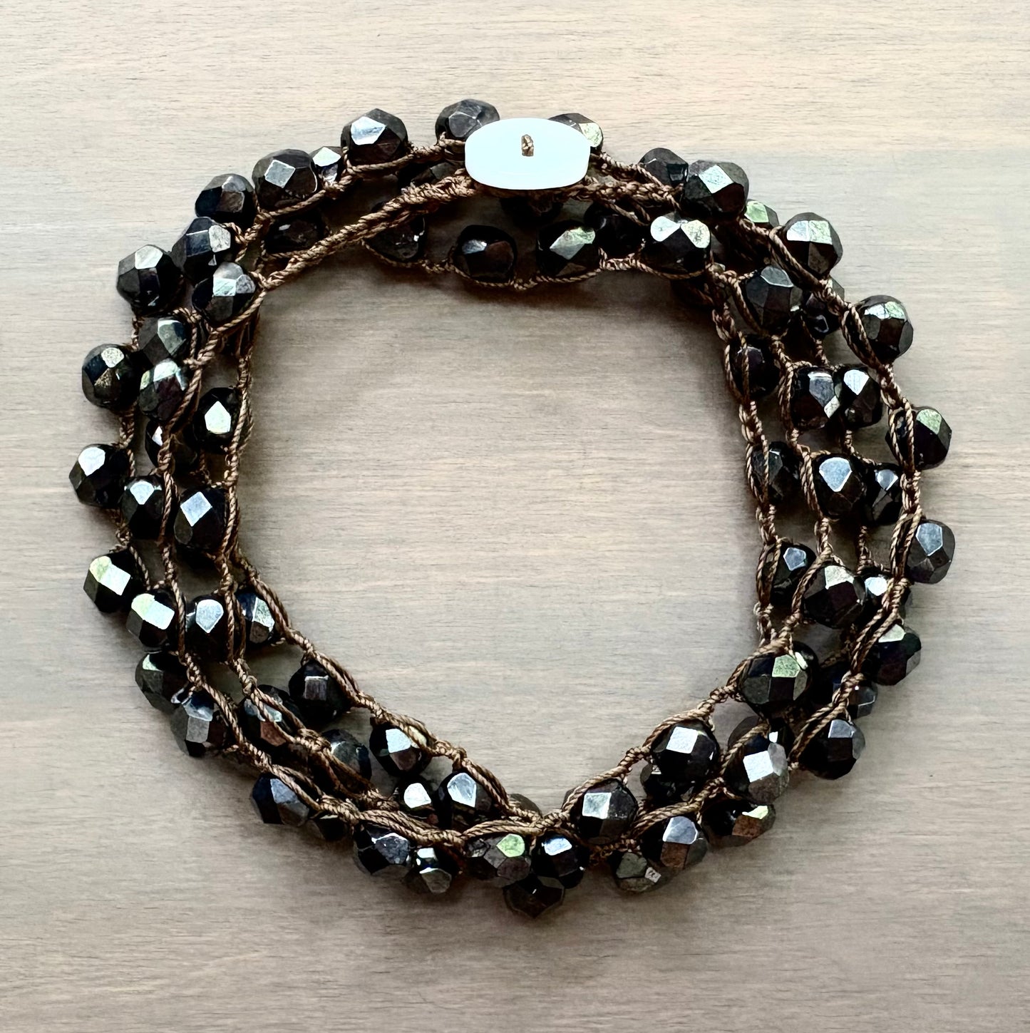 Midnight Shimmer Long Crystal Strand