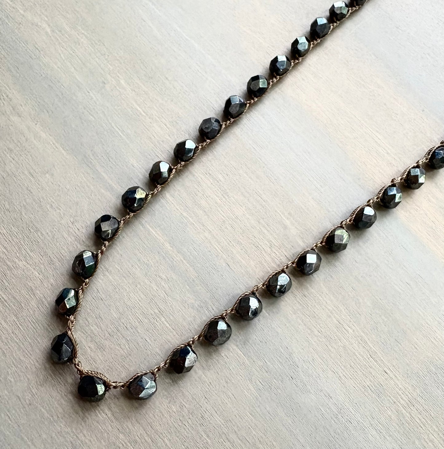 Midnight Shimmer Long Crystal Strand