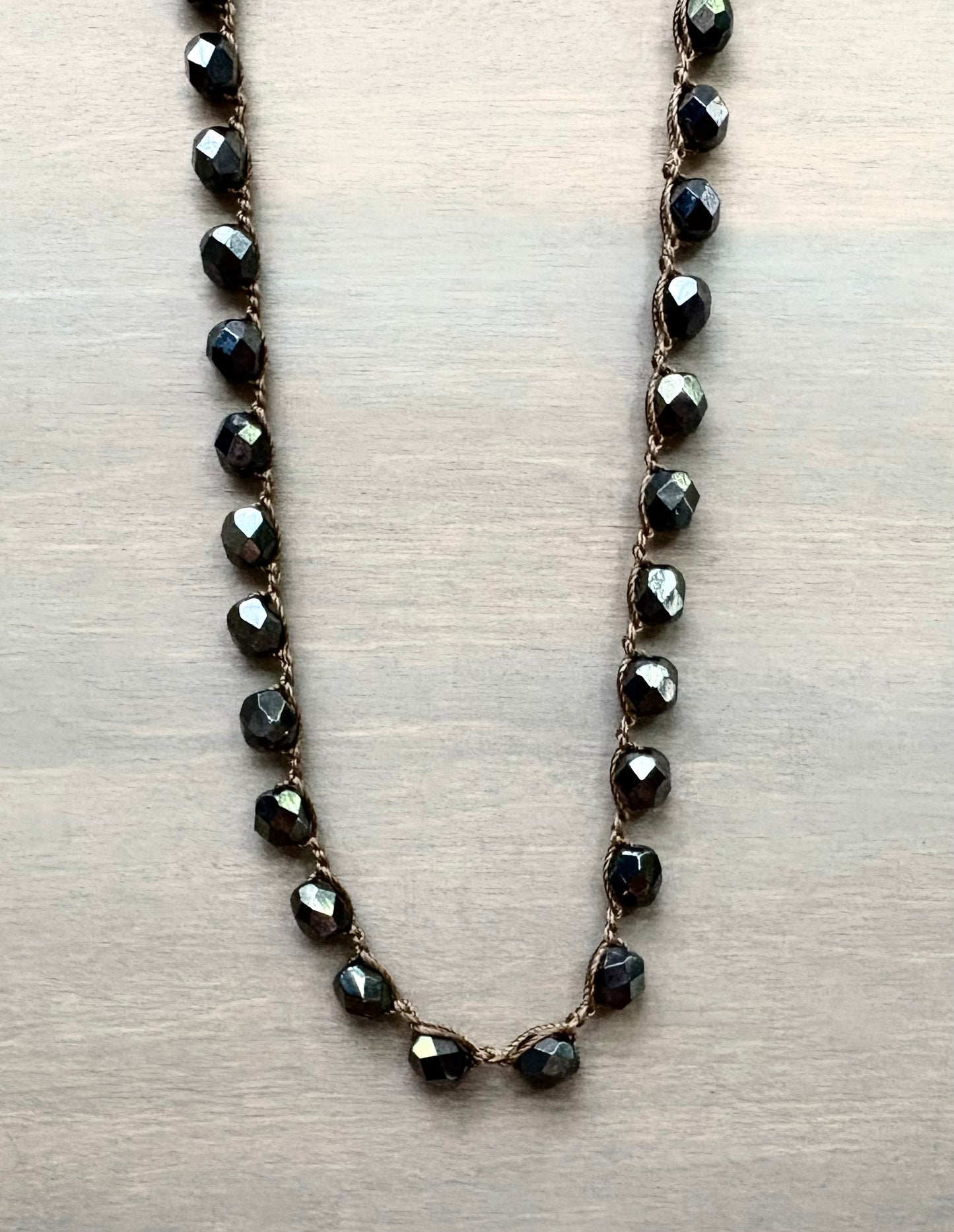 Midnight Shimmer Long Crystal Strand