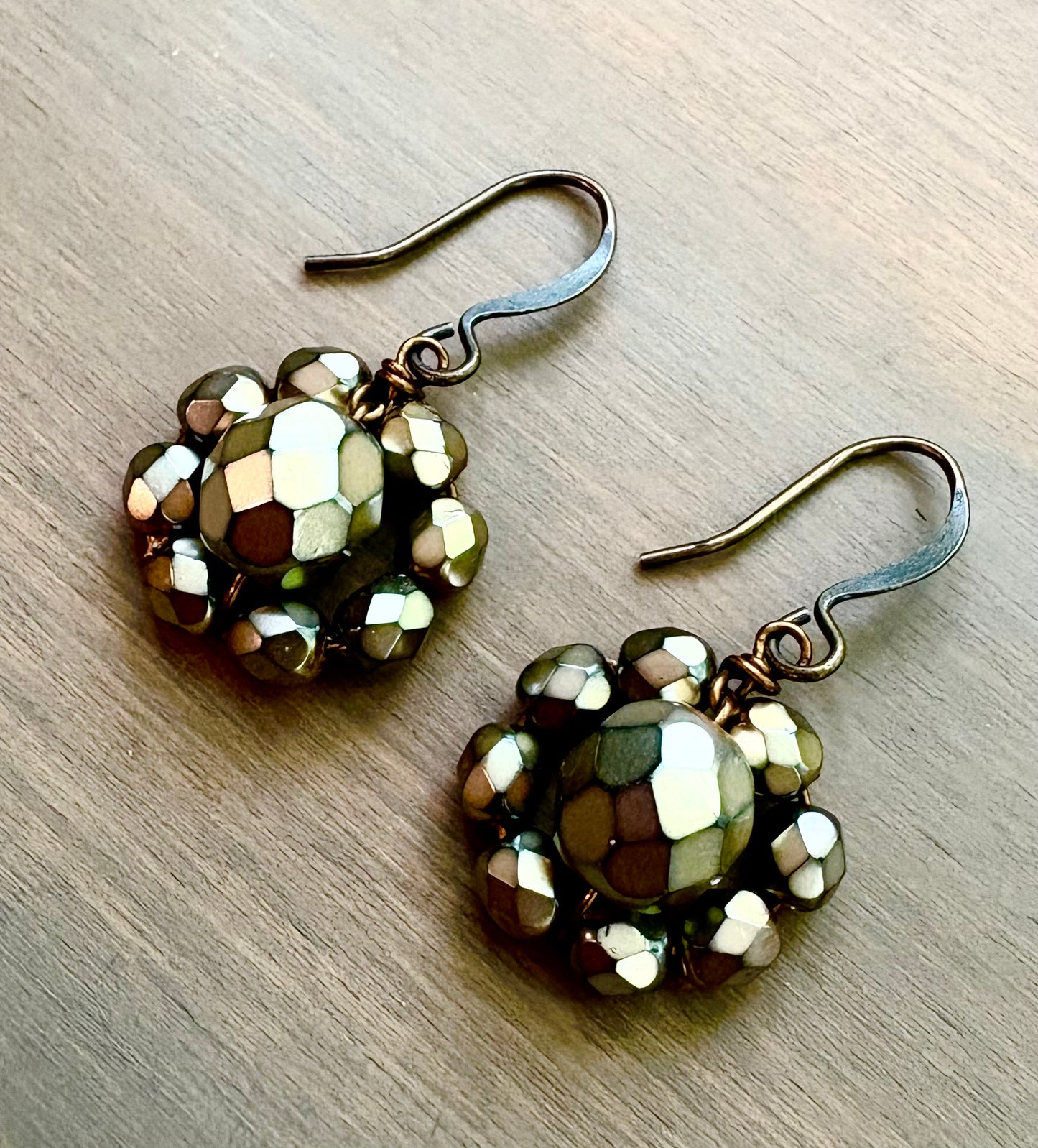 Warm Beige Czech Crystal Flower