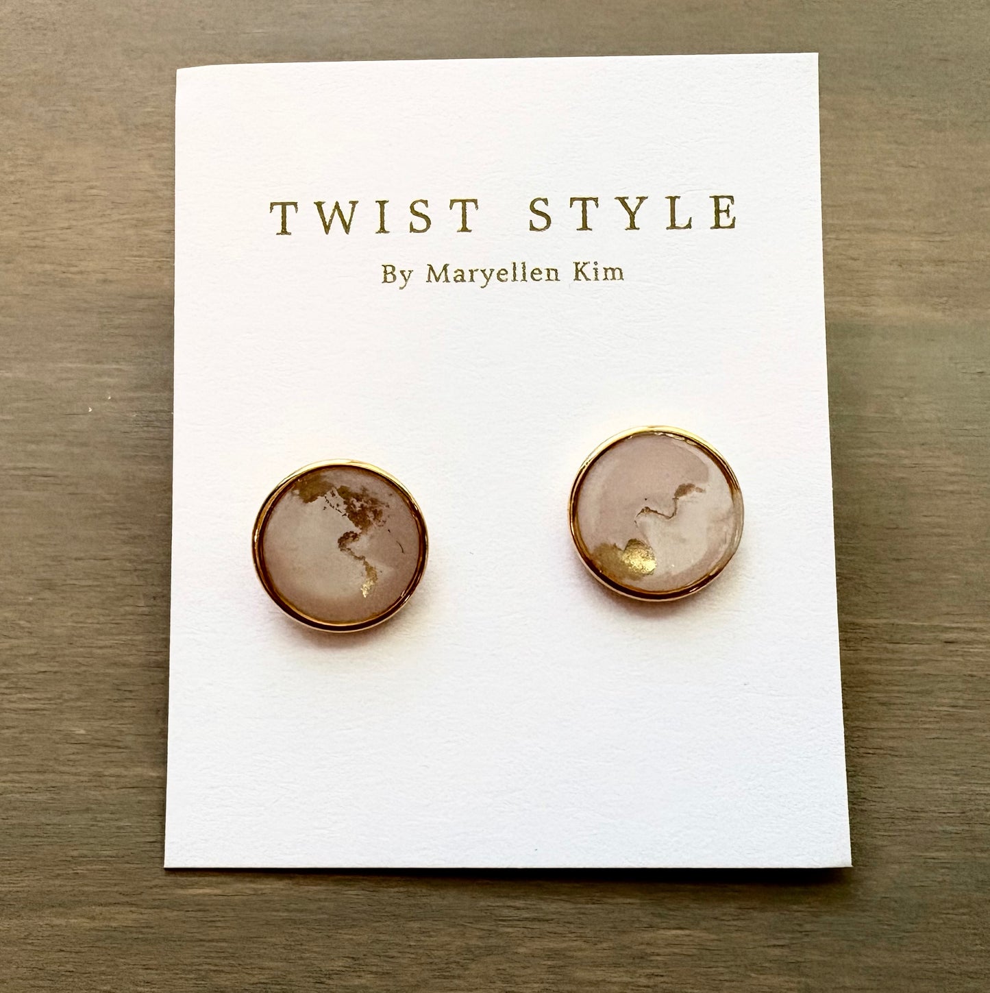 Pink Champagne Blush Portal Stud Earrings