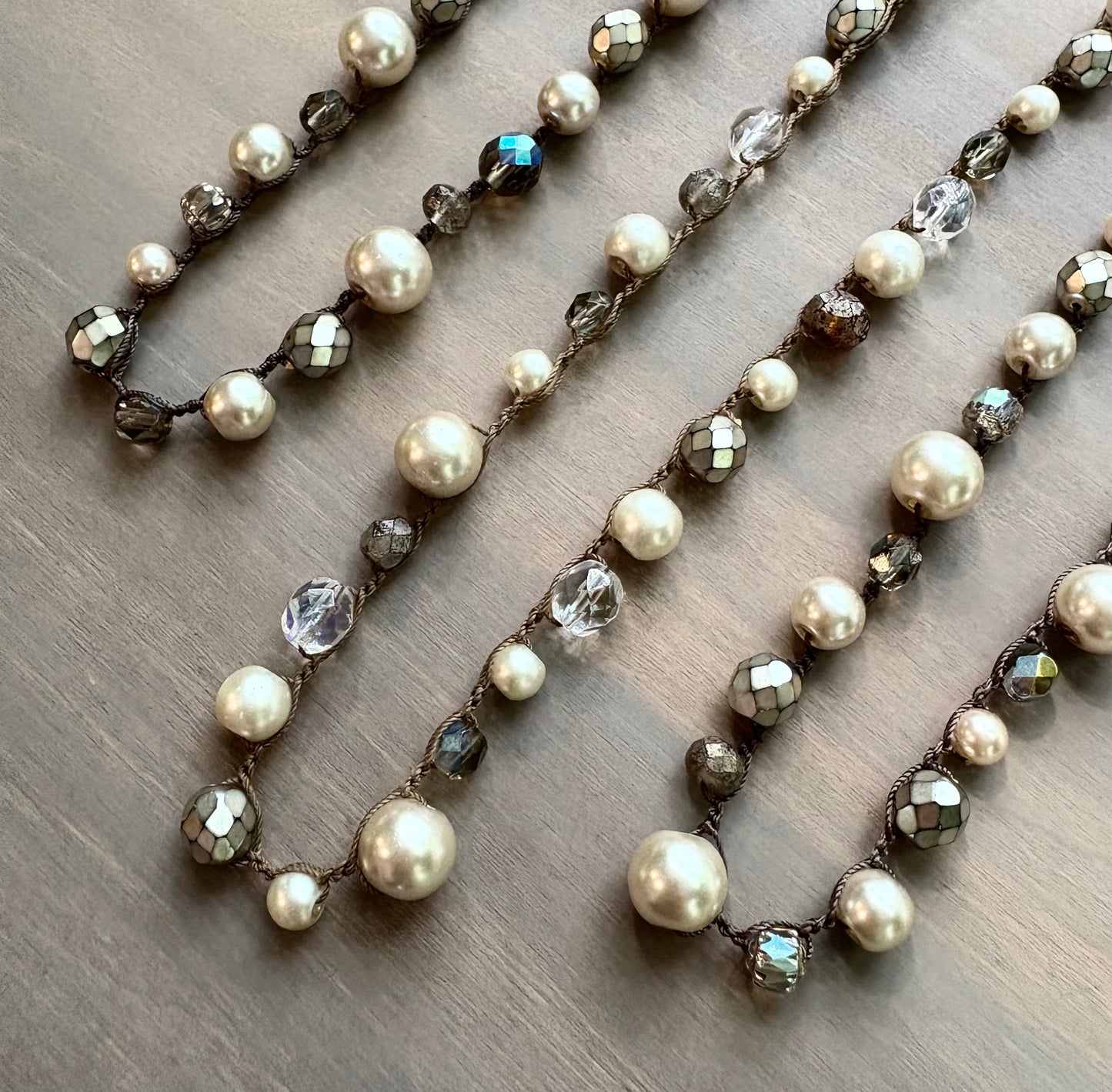 Baroque Mix Necklace With Pearls And Crystal
