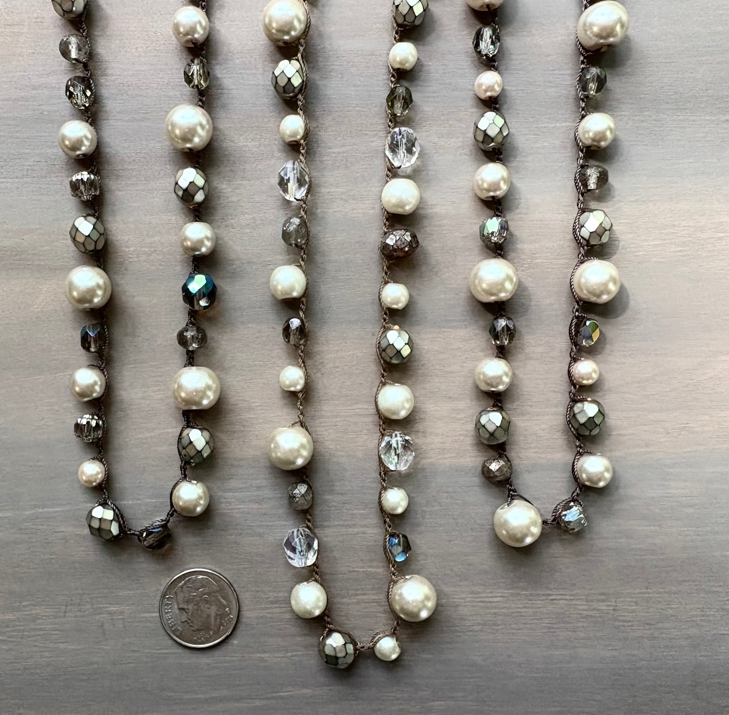 Baroque Mix Necklace With Pearls And Crystal