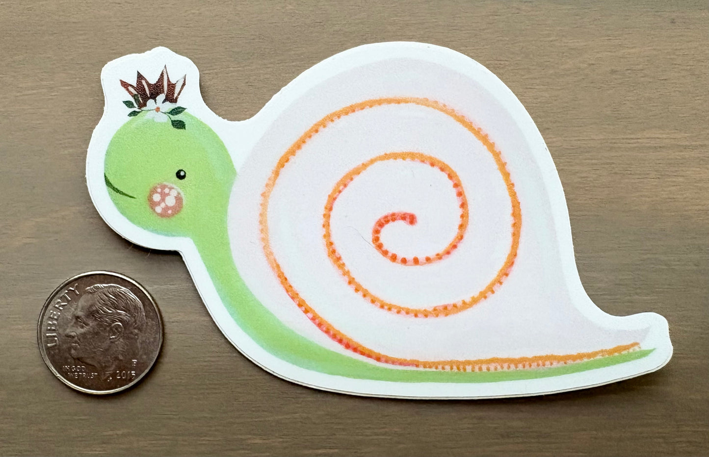 Cheery Snail Queen Waterproof Sticker