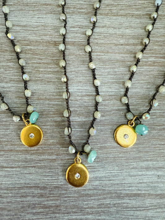 Dandelion Sparkle with Chalcedony Drop