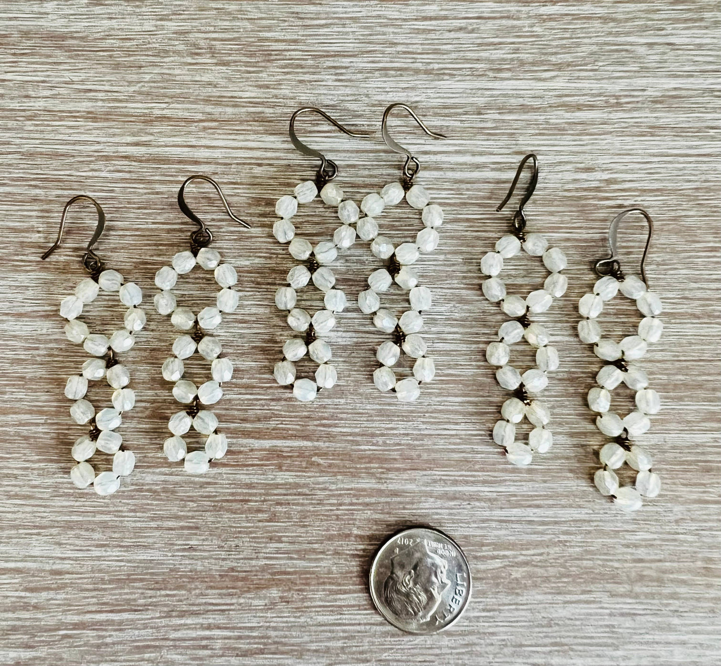 Opal Crystal Triple Loop Earrings