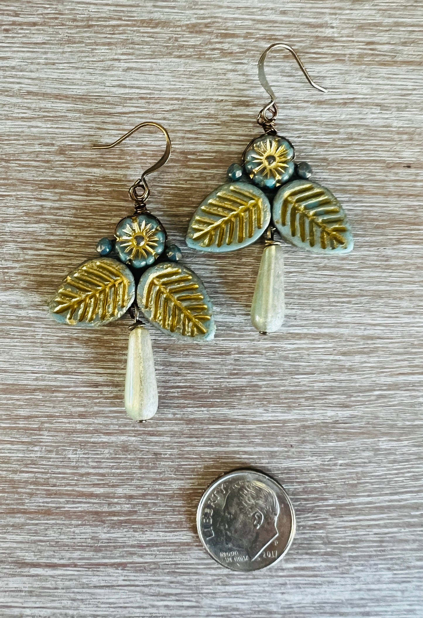 Palm Leaf Art Deco Statement Earrings