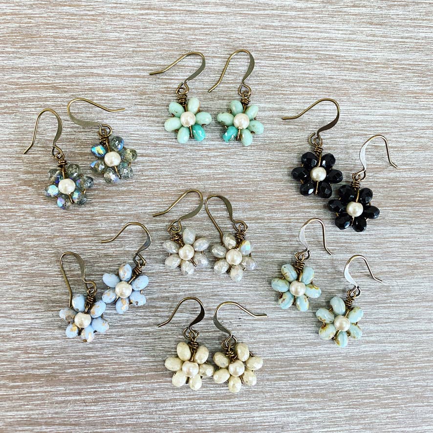 Beach Bloom Earrings in Aqua