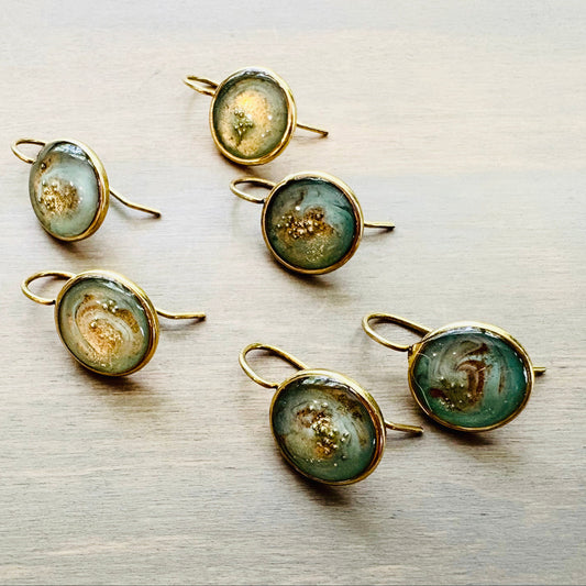 Seafoam Bubbles  Portal Earrings