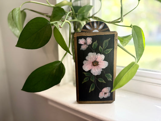 Pink Flower Plaque