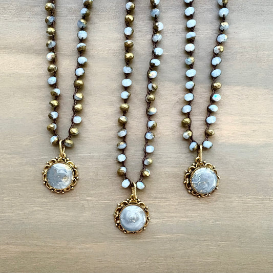 Cornflower Fairytale Handmade Portal Pendant Necklace