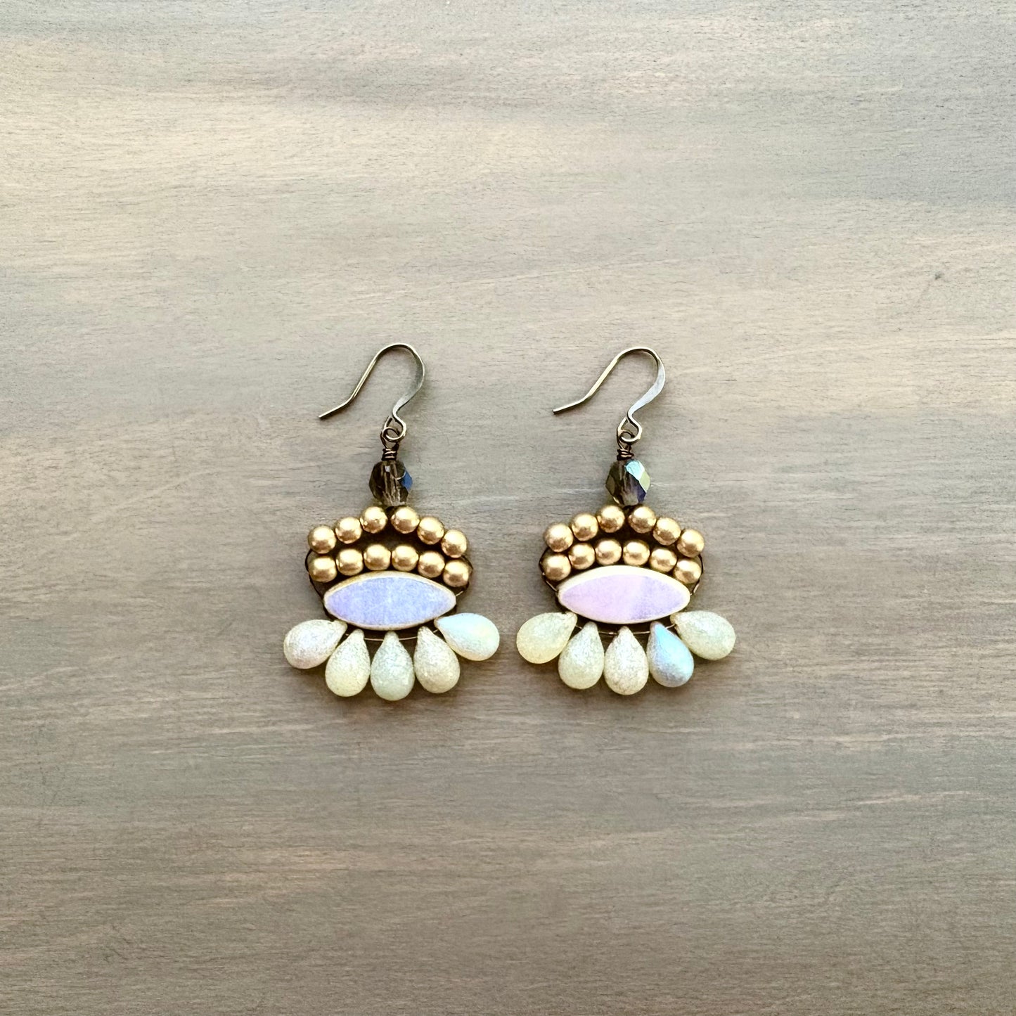 Ivory Frost Boho Earrings