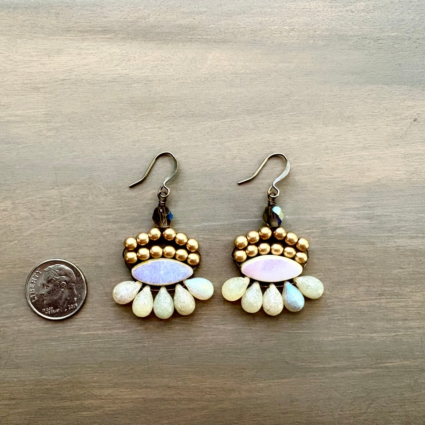 Ivory Frost Boho Earrings