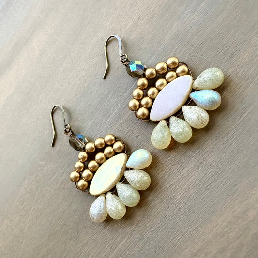 Ivory Frost Boho Earrings