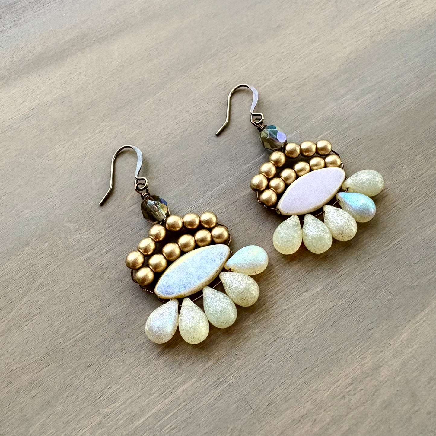 Ivory Frost Boho Earrings