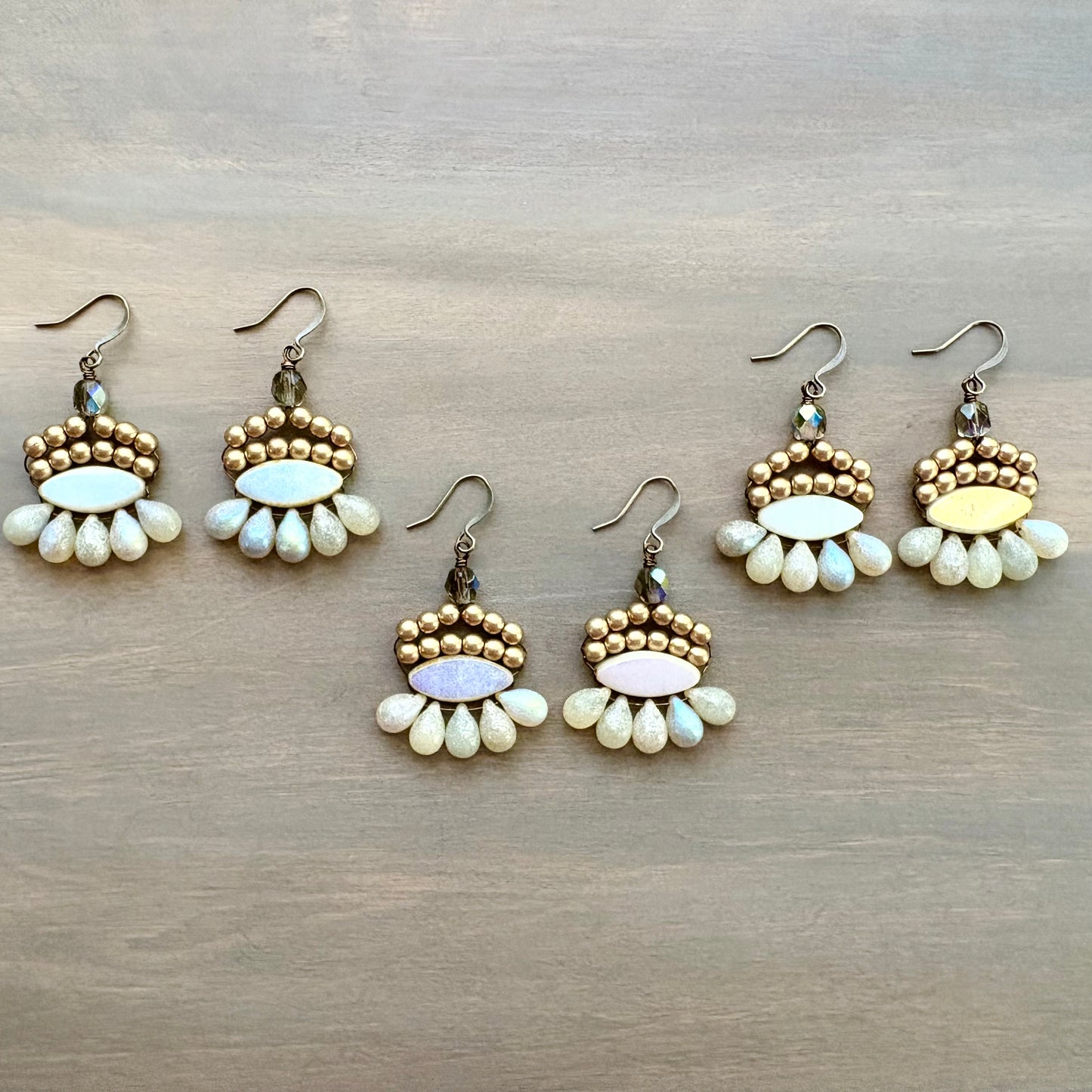 Ivory Frost Boho Earrings