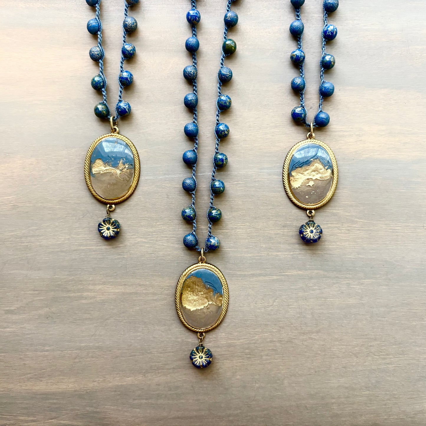 Magic Mountain Portal Necklace with Flower Drop