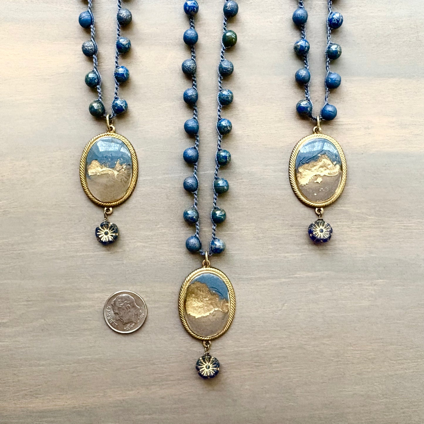 Magic Mountain Portal Necklace with Flower Drop