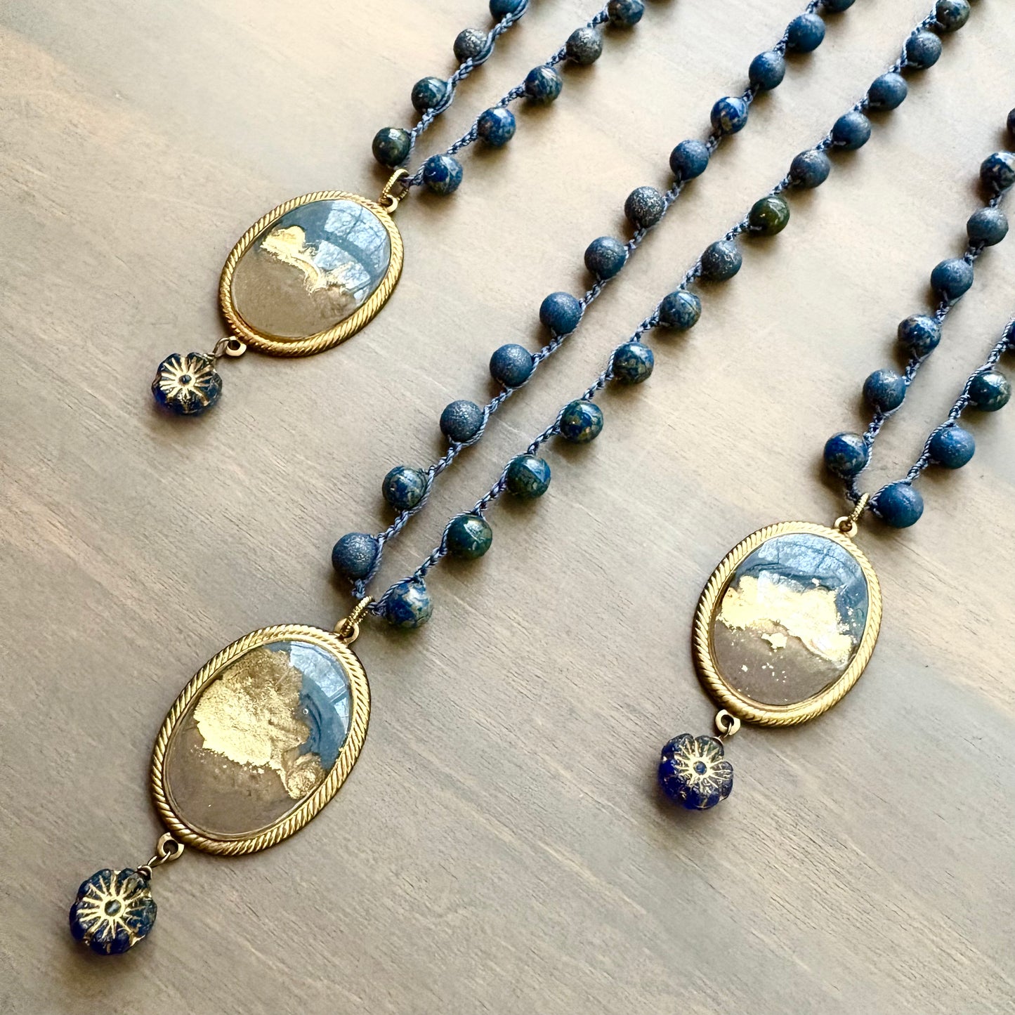 Magic Mountain Portal Necklace with Flower Drop