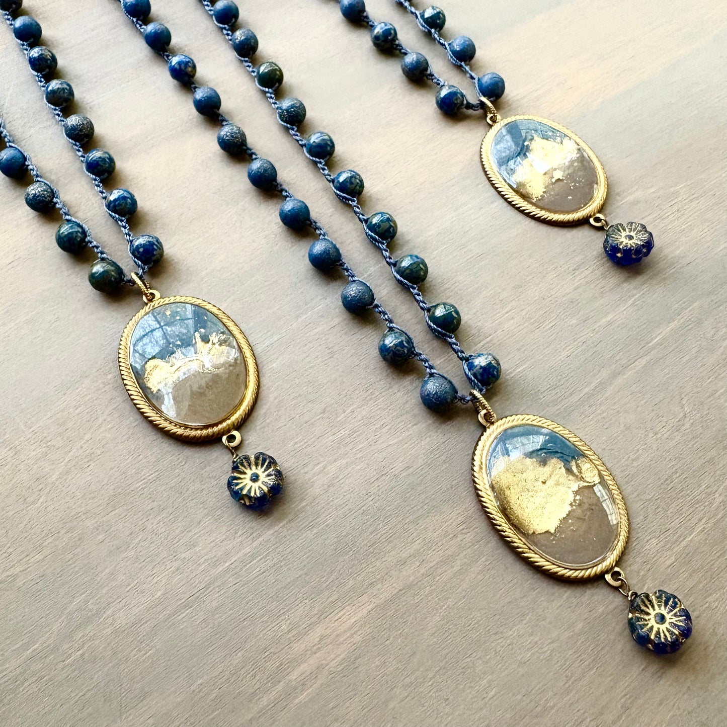 Magic Mountain Portal Necklace with Flower Drop