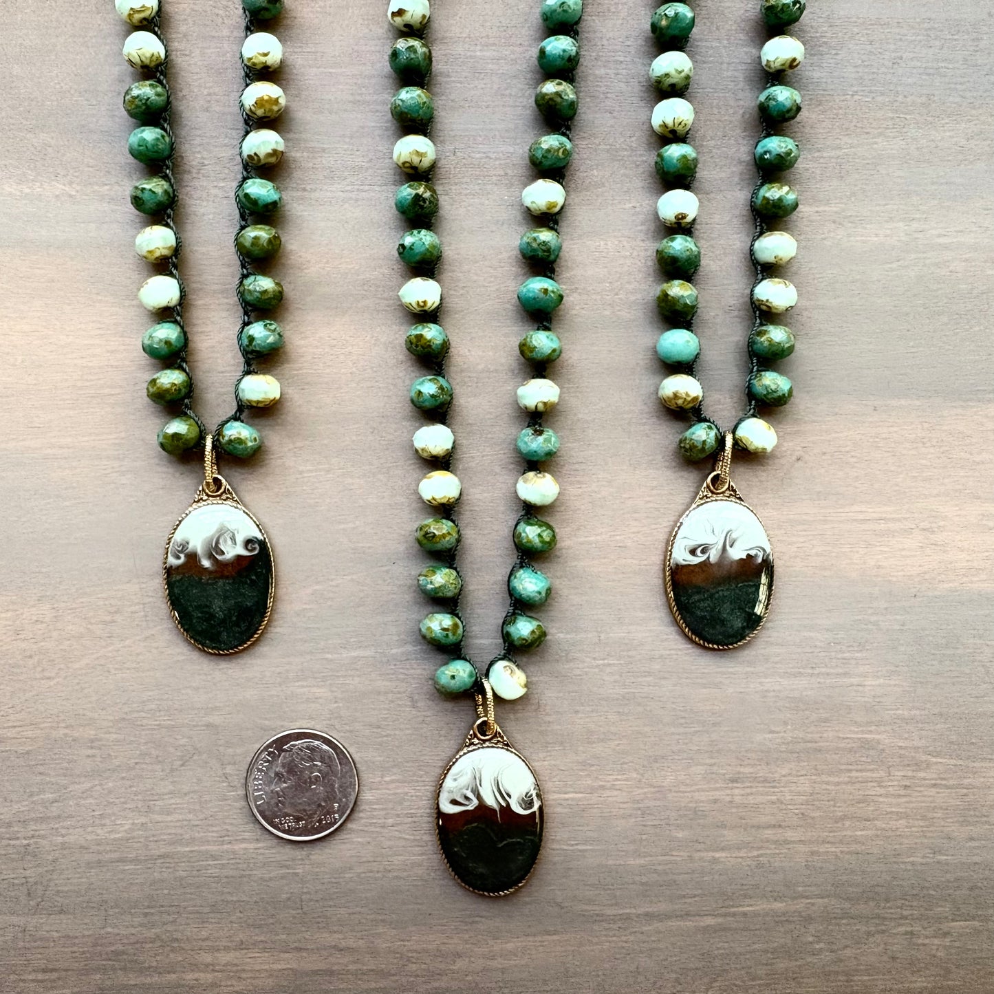 In the Woods Forest Green Portal Necklace