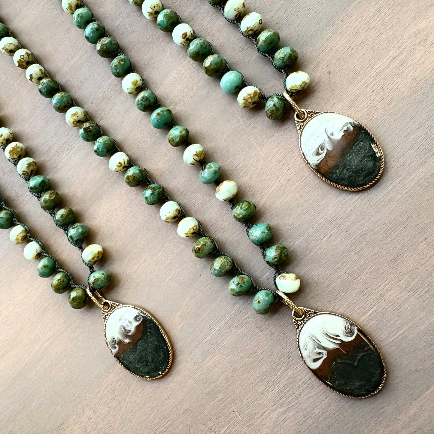 In the Woods Forest Green Portal Necklace