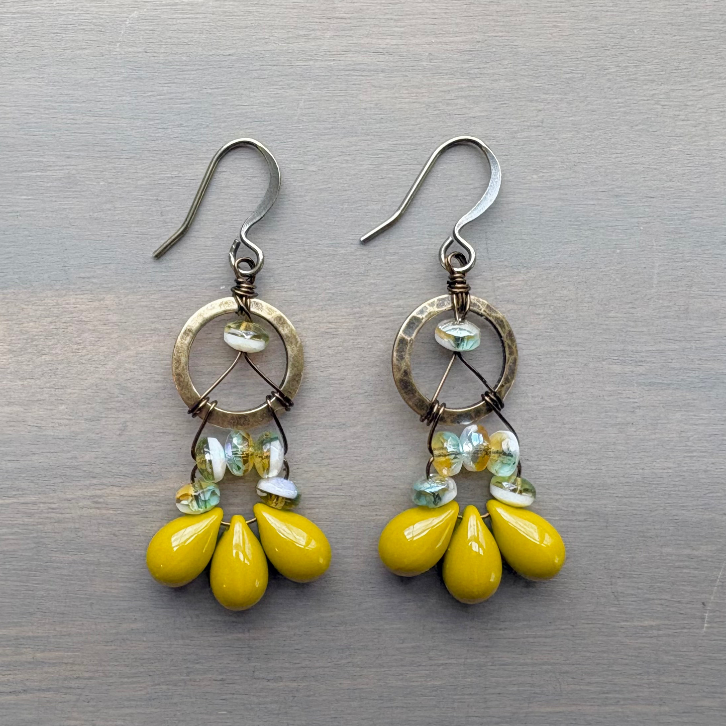 Shades Of Spring Dream Catcher Drop Earrings